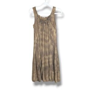 Samuel Dong Brown Cotton Mini Dress Size Medium